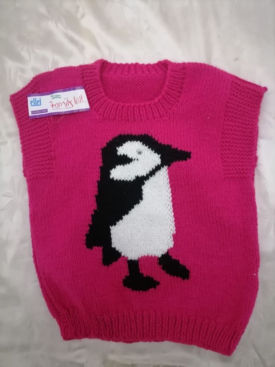 Knit Bright Pink Penguin Jersey