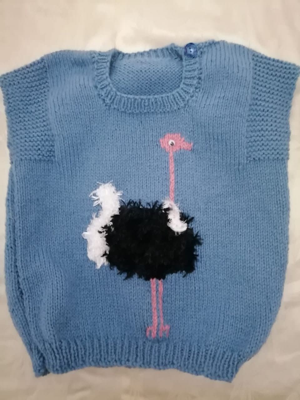 Knit Blue Ostrich Jersey